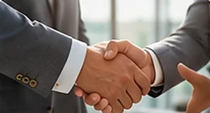 A business handshake